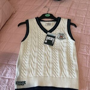 Stranger Things Kids Sweater Vest size 10-11 years Hawkins high school